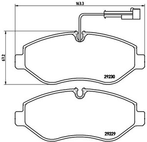 Bromsbeläggsats, Framaxel, NISSAN CABSTAR, NT400 CABSTAR, 5001868606, 7485116333, D10609X60B, D1060MB200, D1060MB600, D1060MB60A