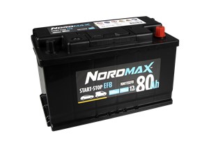 Nordmax EFB 12V 80Ah 740A, ALFA ROMEO,BMW,FIAT,JEEP,MINI,OPEL,SAAB,SEAT,TOYOTA,VAUXHALL,VOLVO,VW, 000915105ED, 28800-0R090, 51832154,