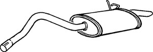 Bakre ljuddämpare, Bak, NISSAN KUBISTAR Skåp, RENAULT KANGOO, KANGOO Express, 7700308546, 7700308548, 7700308553, 8200063327
