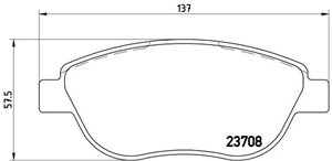 Bromsbeläggsats, Framaxel, CITROËN,FIAT,LANCIA,PEUGEOT, 1611140780, 1611140980, 1613704080, 71770080, 71770965, 77364281, 77364897