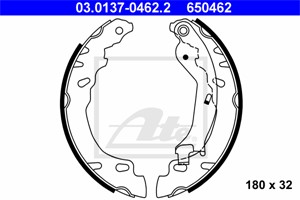 Bromsbackar, sats, Bakaxel, FIAT 500, 500 C, PANDA, PANDA Skåp/halvkombi, FORD KA, 1558094, 1581895, 77362615, 77365085, 9S51-2200-AA, 9