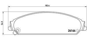 Bromsbeläggsats, Framaxel, CHRYSLER 300C, 300C Touring, DODGE CHALLENGER Coupé, CHARGER, LANCIA THEMA, 05137666AA, 05142558AA, 05142559A