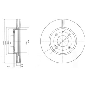 Bromsskiva, Framaxel, MITSUBISHI GALANT VIII, GALANT Kombi VIII, LANCER VII, LANCER CARGO Skåp / kombi, LANCER Kombi VII, MR510741, MR51