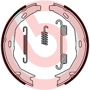 Bromsbackar, sats, Bakaxel, MERCEDES-BENZ, 0044208620, A0044208620