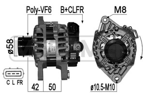 Generator, HYUNDAI i20 I, i30, i30 Kombi, i40 I, i40 CW I, ix20, KIA CEE'D, CEE'D Sportswagon, 37300-2B700, 37300-2B710