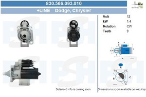 Startmotor, CHRYSLER VOYAGER IV, VOYAGER / GRAND VOYAGER III, 04686107, 4686107, 4686107E