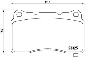 Bromsbeläggsats, Bakaxel, Framaxel, CADILLAC,DODGE,FORD,FORD USA,SUBARU,TESLA,TOYOTA, 00K68232820AA, 105506600B, 68232820AA, 89047725, B