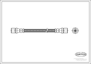 Bromsslang, Bakaxel, SUBARU LEGACY II, 26541AE010