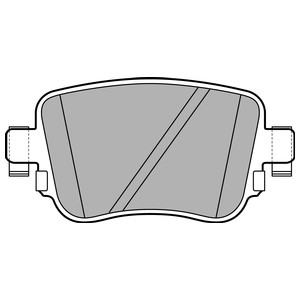 Bromsbeläggsats, Bakaxel, AUDI,SEAT,SKODA,VW, 2K5 698 451B, 2K5698451A, 2K5698451B, 2Q0 698 451A, 2Q0698451A, 5Q0 698 451B, 5Q0 698 451F