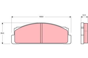 Bromsbeläggsats, Framaxel, FIAT 125, TOYOTA COROLLA, 04491-10151, 4434817