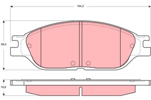 Bromsbeläggsats, Framaxel, FORD USA WINDSTAR, 3961603, XF22-2007-SA, XF2Z-2001-SA