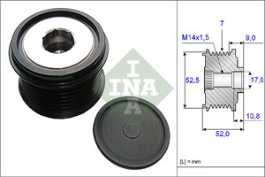 Frihjulskoppling, generator, LEXUS,TOYOTA, 270600C080, 27060-0C080, 270600P041, 27060-0P041, 270600P130, 27060-0P130, 270600P140, 27060-