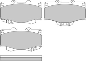 Bromsbeläggsats, Framaxel, TOYOTA,VW, 04465-35031, 04465-35040, 04465-35080, 04465-60030, 04465-YZZAF, 04491-35160, 04491-35190, 04491-3