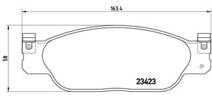 Bromsbeläggsats, Framaxel, FORD USA THUNDERBIRD Cabriolet, JAGUAR S-TYPE II, LINCOLN LS, XR810210, XR812435, XR813324, XR858178, XW4Z200