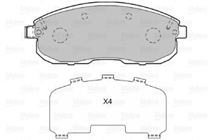Bromsbeläggsats, Framaxel, FIAT,NISSAN,RENAULT,SUZUKI, 410609J425, 41060-9J425, 5581080J51, 55810-80J51, D10601FE0A, D1060-1FE0A, D10601