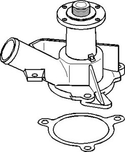 Vattenpump, BMW 3 [E30], 3 Cabriolet [E30], 3 Touring [E30], 5 [E28, E34], 1151 1 719 836, 1151 1 720 609, 1151 9 070 758, 1151 9 070 75