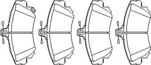 Bromsbeläggsats, Framaxel, MITSUBISHI COLT VI, SMART FORFOUR, 454 420 09 20, 454 420 19 20, 4605A734, A454 420 09 20, A454 420 19 20, MF