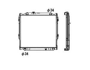 Kylare, motorkylning, TOYOTA 4 RUNNER III, LAND CRUISER 90, 1640075160, 1640075161, 1640075162, 1640075170, 1640075180, 1640075181, 1640