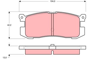Bromsbeläggsats, Bakaxel, FORD USA,MAZDA, 3395842, E92Z 2200A, F32Z 2200B, GJ252648ZA, GJ25-26-980B, GJ25-26-990B, GJ872643Z, GJ87-26-48