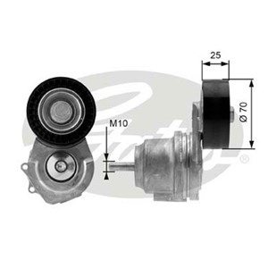 Spännrulle, flerspårsrem, CHEVROLET,OPEL,VAUXHALL, 1340266, 55484503, 55565570, 636592