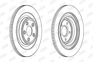 Bromsskiva, Bakaxel, DAIMLER,JAGUAR, C2C25339, C2C26352, C2D26352
