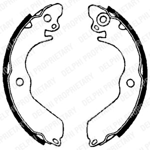 Bromsbackar, sats, Bakaxel, MITSUBISHI,PROTON, 4800A101, MB366444, MB534596, MB668745, MB668746, MB668-746, MB668747, MB668-747, MB85866