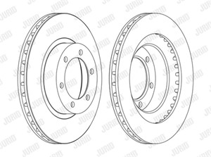 Bromsskiva, Framaxel, LEXUS GX, TOYOTA LAND CRUISER PRADO, 4243160220, 4243160221, 4243160280, 4351260150, 4351260151, 4351260160