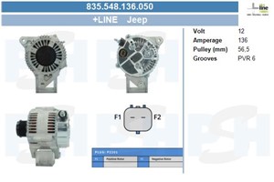 Generator, JEEP CHEROKEE, 56044530AB, 56044532, 56044532AA, 56044532AB, 56044532AC, 56044532AD