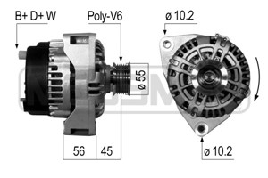 Generator, DAEWOO,MERCEDES-BENZ,SSANGYONG, 009 154 30 02, 009 154 35 02, 009 154 58 02, 1516410R, 51 26101 7237, A 009 154 30 02, A 009