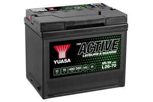 Yuasa Fritidsbatteri 12V, 70Ah, 480A, 840Wh, Universal