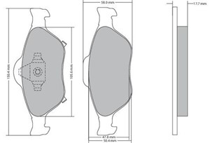 Bromsbeläggsats, Framaxel, TOYOTA YARIS, 04465-0D050, 04465-52200, 04465-YZZDS, 4465-0D050, 4465-52200