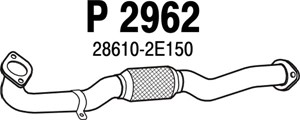 Avgasrör, Fram, HYUNDAI TUCSON, KIA SPORTAGE II, 28610-2E100, 28610-2E150