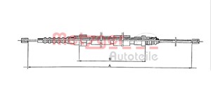 Vajer, parkeringsbroms, Höger bak, Höger, Vänster, RENAULT ESPACE II, 60 25 105 918, 6025105918