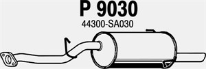 Bakre ljuddämpare, Bak, SUBARU FORESTER, 44300-FC030, 44300-SA030