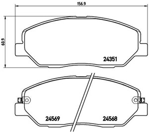 Bromsbeläggsats, Framaxel, HYUNDAI,KIA,SSANGYONG, 48130341A0, 4813036B00, 581010WA00, 581012BA00, 581012BA10, 581012JA11, 581012PA00, 58