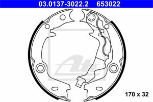 Bromsbackar, sats, Bakaxel, HYUNDAI ACCENT III, ACCENT Sedan III, KIA RIO II, RIO Sedan II, 58350-1GA00