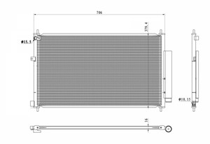 Kondensor, klimatanläggning, HONDA CR-V IV, 11 06 030 26R, 11 06 055 36R, 11060-00Q0B, 11060-00Q0K, 11060-00Q0S, 80110T1GG01, 80110T1GG0