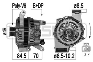 Generator, MAZDA 3, 3 Sedan, 5, A003TG1391, A003TG1391A, A003TG1391AM, A3TG1391, A3TG1391A, A3TG1391AM, LF1F-18-300, LF50-18-300, LF50-1
