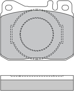 Bromsbeläggsats, Framaxel, MERCEDES-BENZ, 000 420 59 20, 000 420 60 20, 000 420 94 20, 000 420 95 20, 0004205920, 0004206020, 0004209420