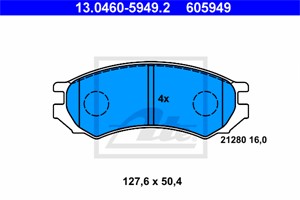 Bromsbeläggsats, Framaxel, NISSAN PRIMERA, PRIMERA Hatchback, 41060-72J25