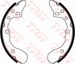 Bromsbackar, sats, Bakaxel, MAZDA 323 II, 323 III, 323 Hatchback II, 323 Hatchback III, B092-26-310, B0922638Z, B092-29-310, B092-49-380