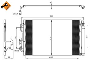 Kondensor, klimatanläggning, BMW, 009 997 15 47, 4270545, 64504270545, 64506804722, 64509218121, 64509288940, 64509335362, 64539218123,