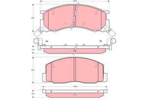 Bromsbeläggsats, Framaxel, TOYOTA LITEACE Buss, LITEACE Skåp, PREVIA I, 04465-28030, 04465-28040, 04465-28080, 04465-28160, 04465-28170,