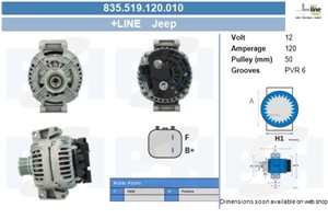 Generator, JEEP GRAND CHEROKEE II, MERCEDES-BENZ CLK [C208], CLK Cabriolet [A208], 0111546602, 0111549202, 0121544802, 0131540802, 50739