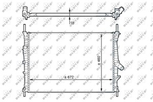 Kylare, motorkylning, FORD TRANSIT Buss, TRANSIT Flak/chassi, TRANSIT Skåp, TRANSIT TOURNEO Buss, 1494933, 1595061, 252812F000, 25281-2F