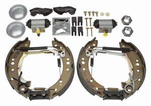 Bromsbackar, sats, Bakaxel, CITROËN C2, C2 ENTERPRISE, C3 I, C3 II, C3 Pluriel, PEUGEOT 1007, 4242 02, 4242 33, E 170 211
