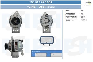 Generator, ISUZU TROOPER III, OPEL MONTEREY B, 6204167, 8971453863, 8972192530, 93175831, 93175974, 9512811, 97184531, 97219253, R153006