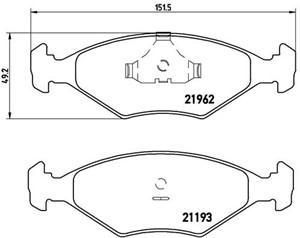 Bromsbeläggsats, Framaxel, FIAT FIORINO Minibus, minivan, FIORINO Pick up, FIORINO Skåp/stor limousine, 5894112, 7075742, 7076375, 7173