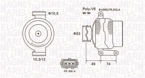 Generator, FORD,JAGUAR, 1120211, 1124015, 1131820, 1140696, 1151212, 1211891, 1464779, 1478608, 1S7T10300BA, 1S7T10300BB, 1S7T10300BC, 1