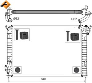 Kylare, motorkylning, MINI MINI, MINI Cabriolet, 1475554, 17101475554, 17117541091, 17117570489, 7541091, 7570489